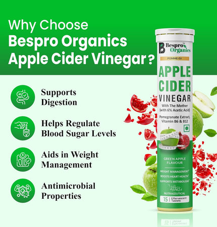 Bespro  Apple Cider Vinegar with Pomegranate Extract, Vitamin B6 & B12
