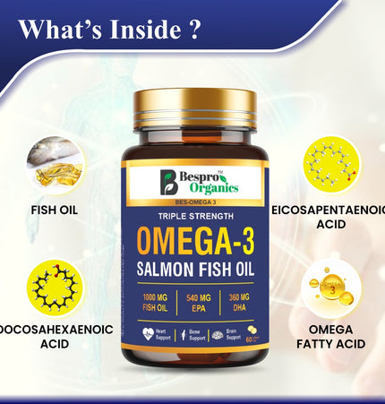 Bespro Omega-3 Salmon Fish Oil  Mercury-Free