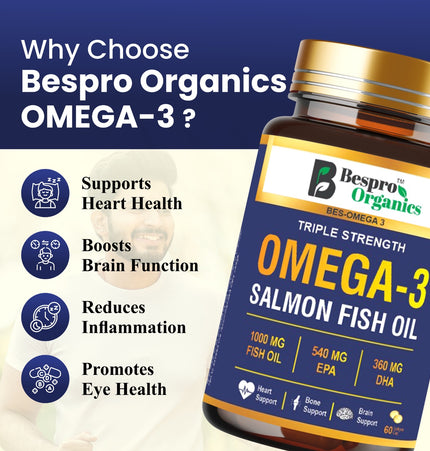 Bespro Omega-3 Salmon Fish Oil  Mercury-Free