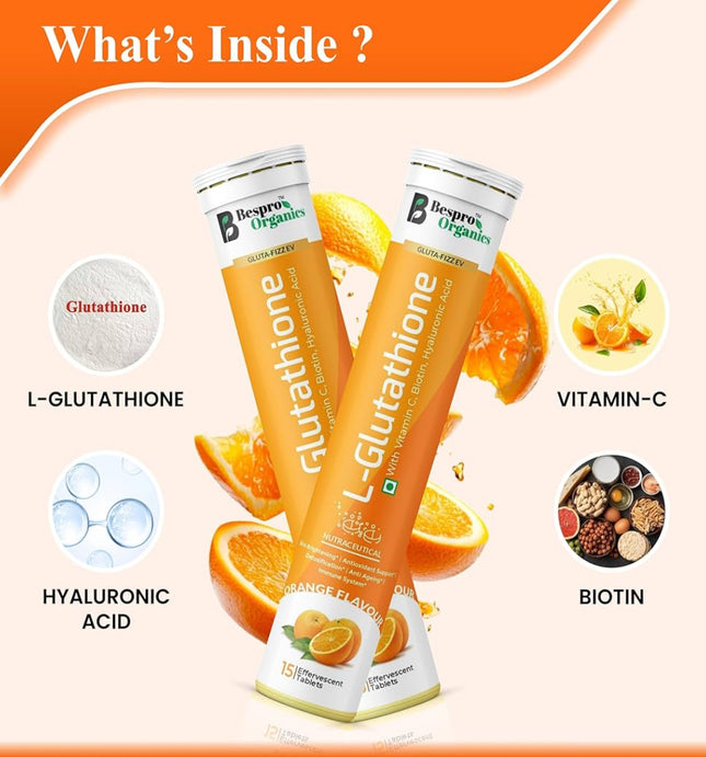Bespro L-Glutathione with Vitamin C Orange Flavor