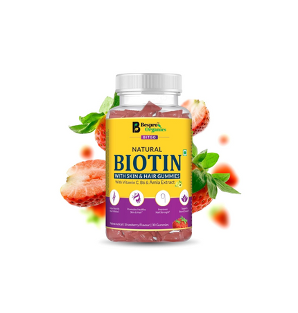 Bespro  Natural Biotin Gummies With Vitamin C, B6 & Amla Extract