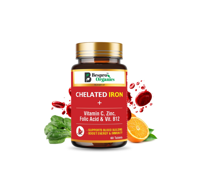 Bespro Chelated Iron+ Vitamin C, Zinc, Folic acid & Vit B12