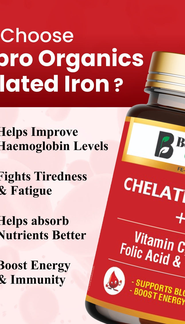 Bespro Chelated Iron+ Vitamin C, Zinc, Folic acid & Vit B12