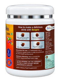 Bespro Protein Supplement Enriched With Protein, Vitamins, Calcium, Iron & DHA Protein Chocolate Flavour, Vital Health Nutrients, Triple Protein Power 200gm